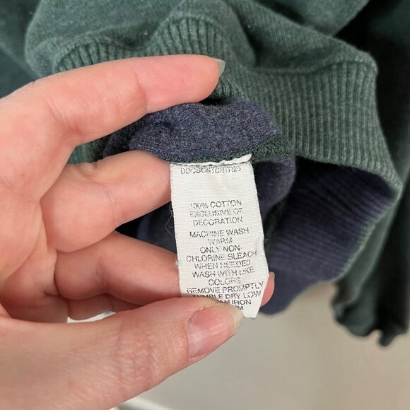 Cremieux Mens Green Retro Elbow patch 1/4 Zip Pullover Sweater XL - Picture 10 of 10